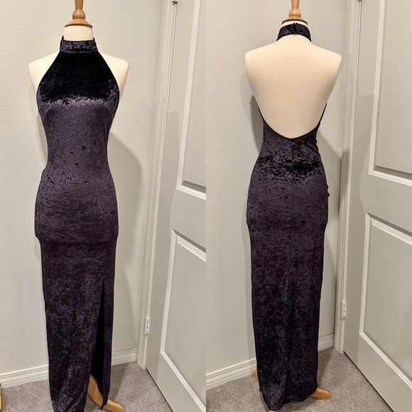 H&M Dresses & Skirts - HM Velvet Split Side Maxi Dress Size 4